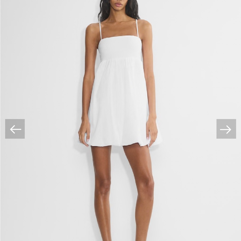 Aritzia White Mini Slip Dress with Spaghetti Straps